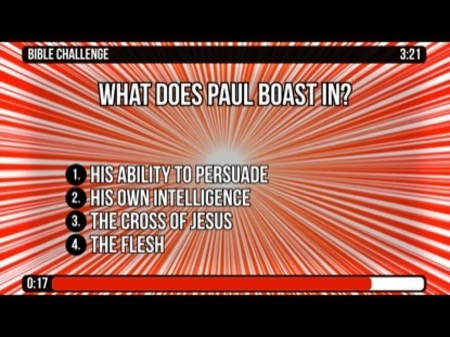 Bible Challenge Countdown - Galatians 6:11-18