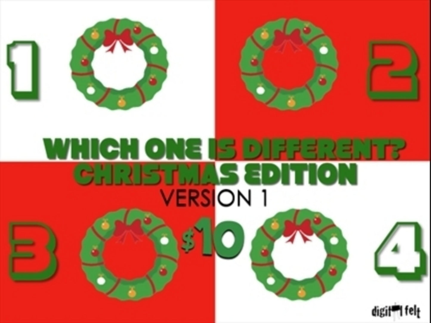 Which One Is Different Christmas Version 1