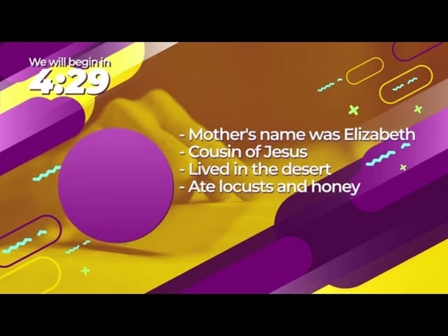 Bible Character Trivia: Countdown