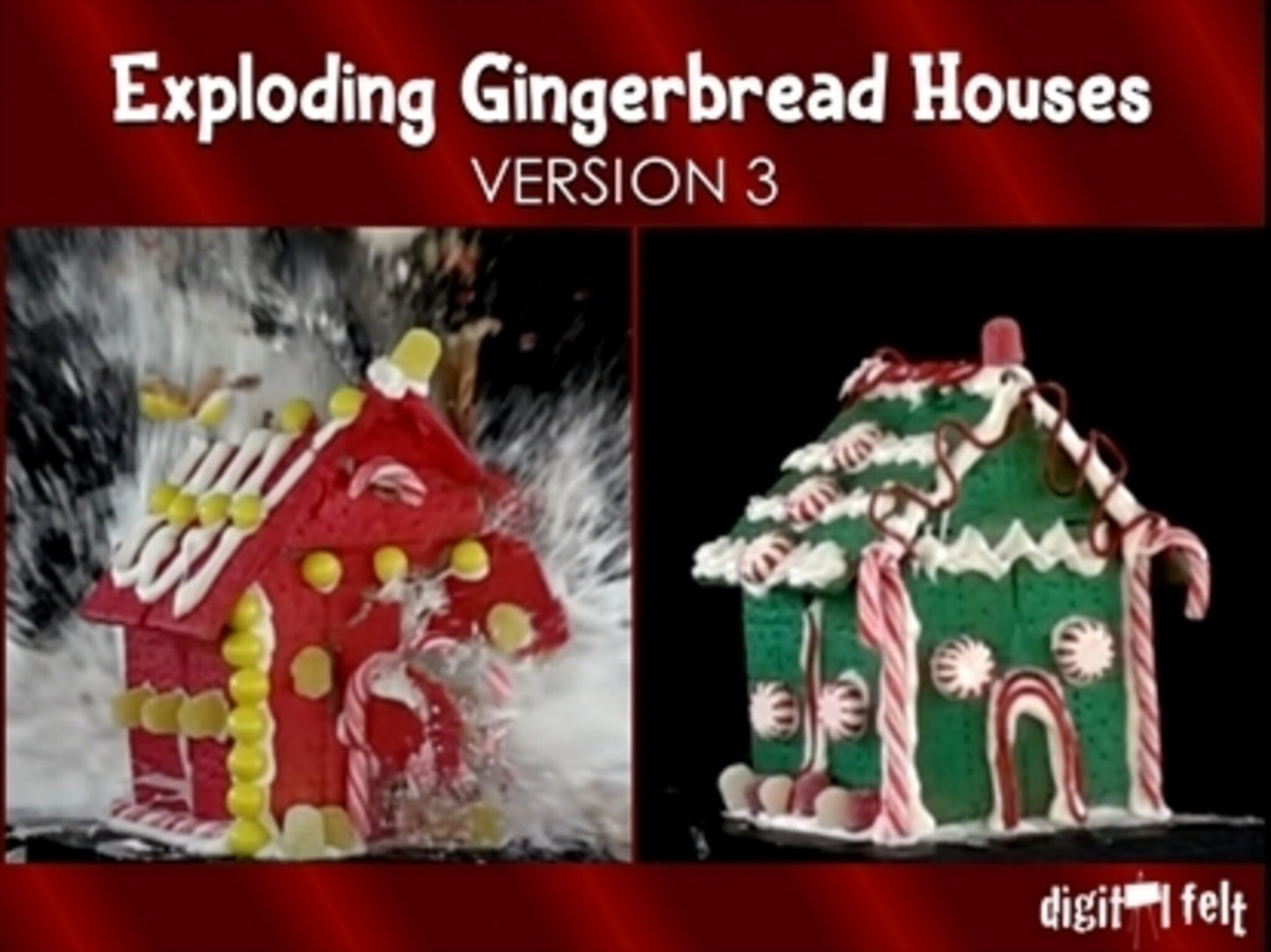 Exploding Gingerbread Houses Version 3