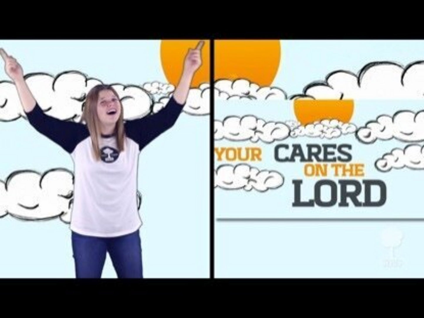 Cast Your Cares Hand Motions (Psalm 55:22)