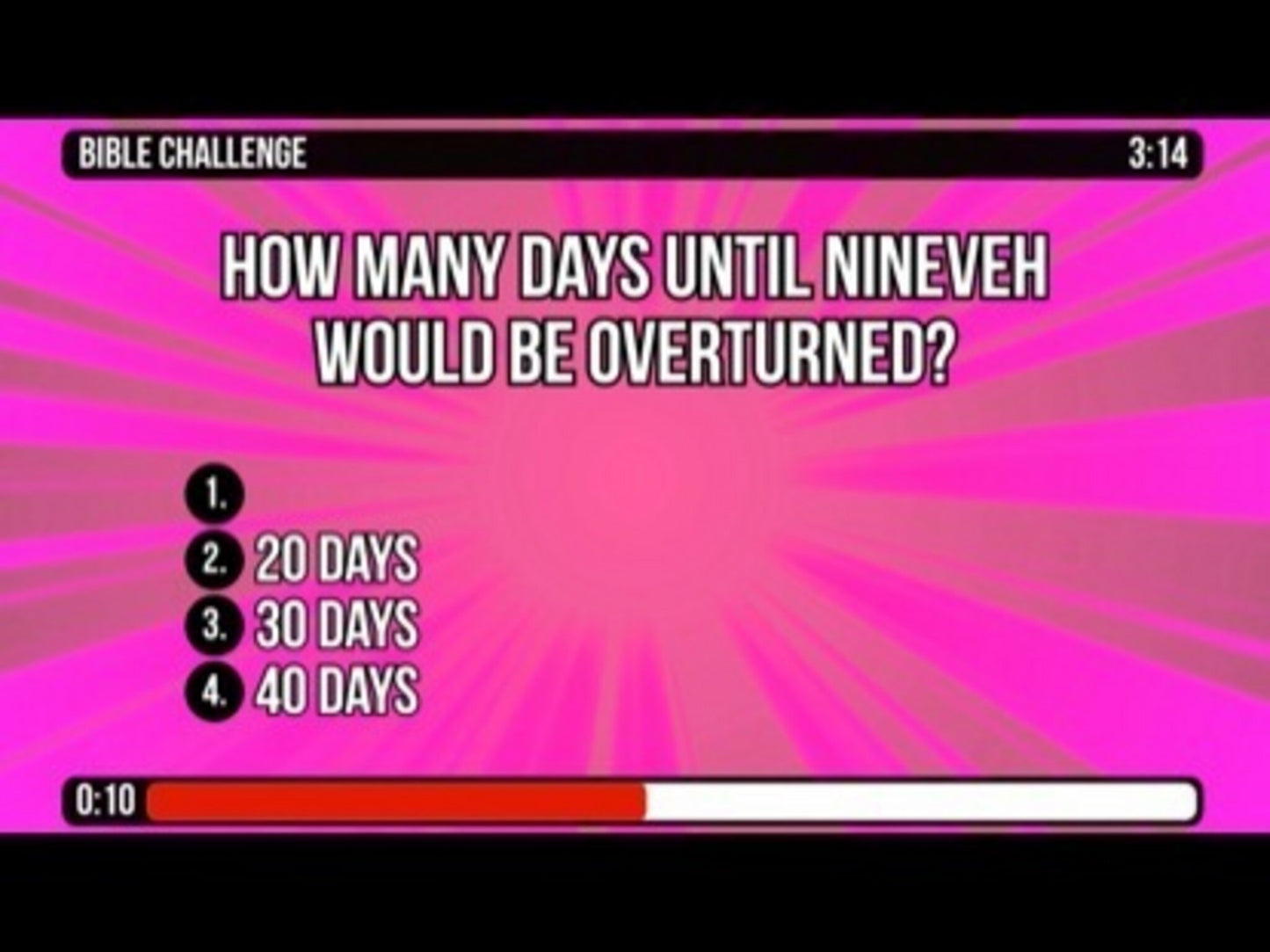 Bible Challenge Countdown - Jonah 3