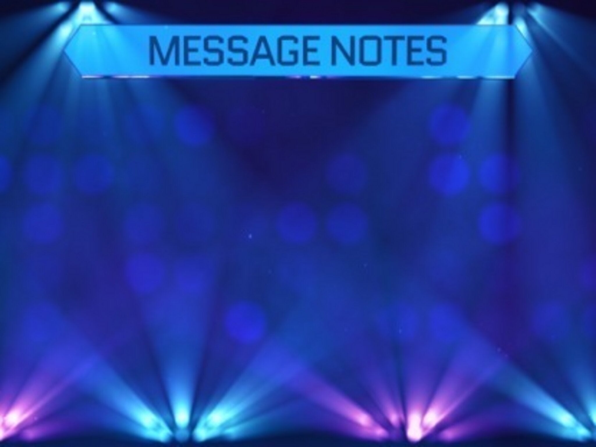 Stage Lights Message Notes | Motion Worship | Motions | WorshipHouse Kids