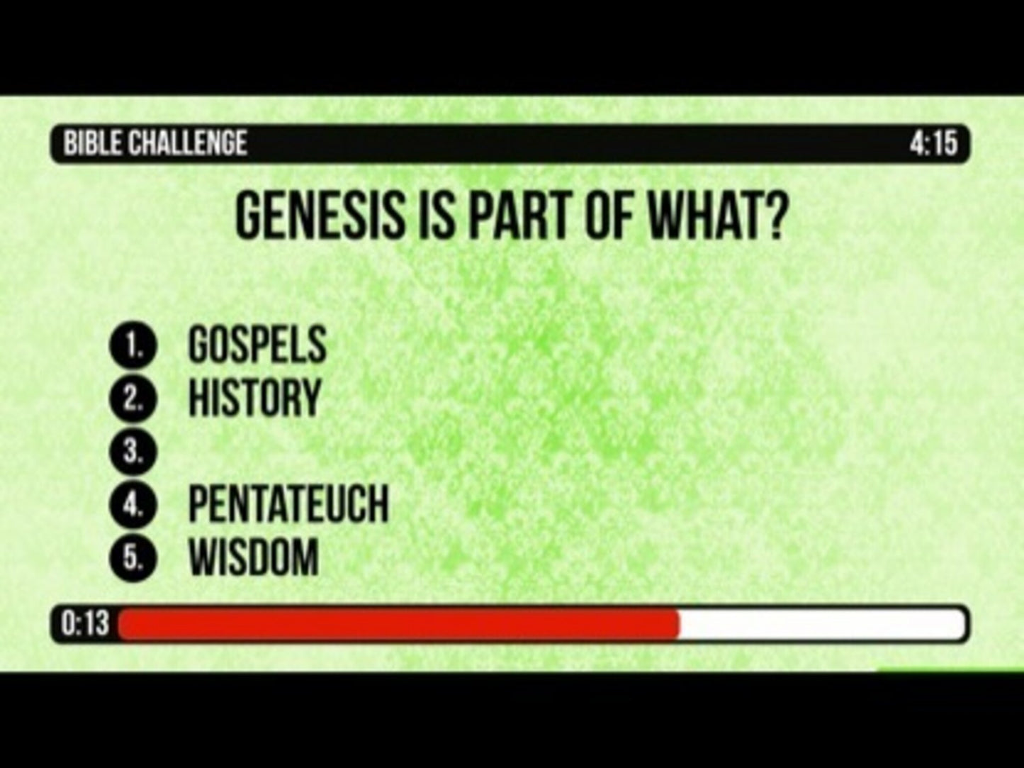 Bible Challenge Countdown 11 - Genesis