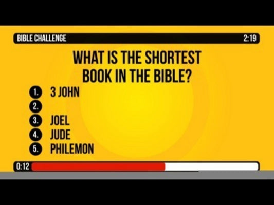 Bible Challenge Countdown 1 - General Bible