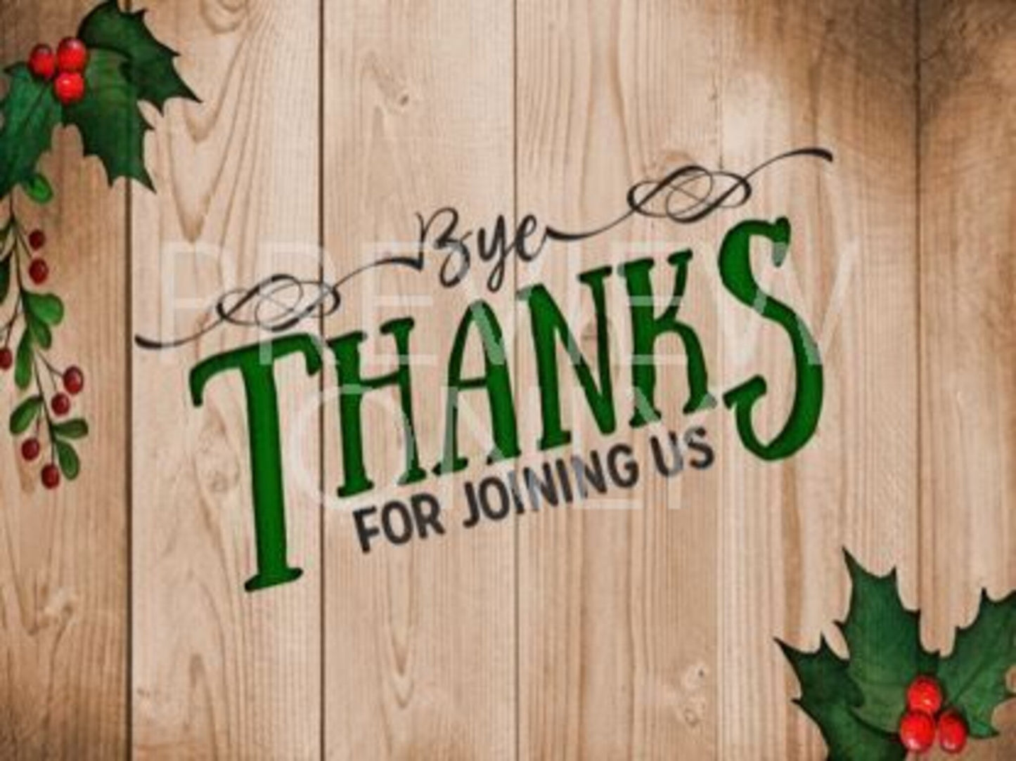 Wooden Christmas Closing Still