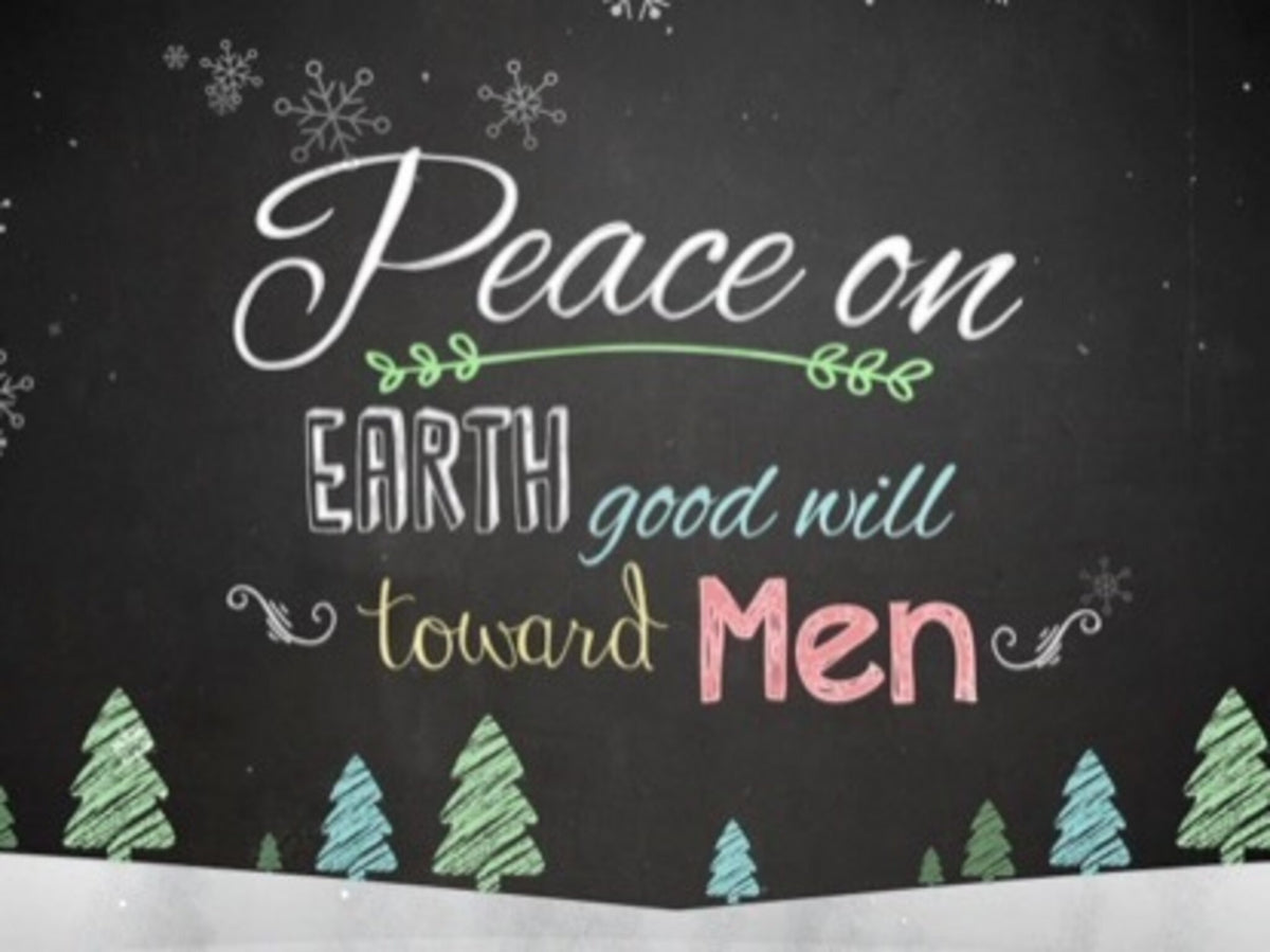 Christmas Chalk Kids Peace
