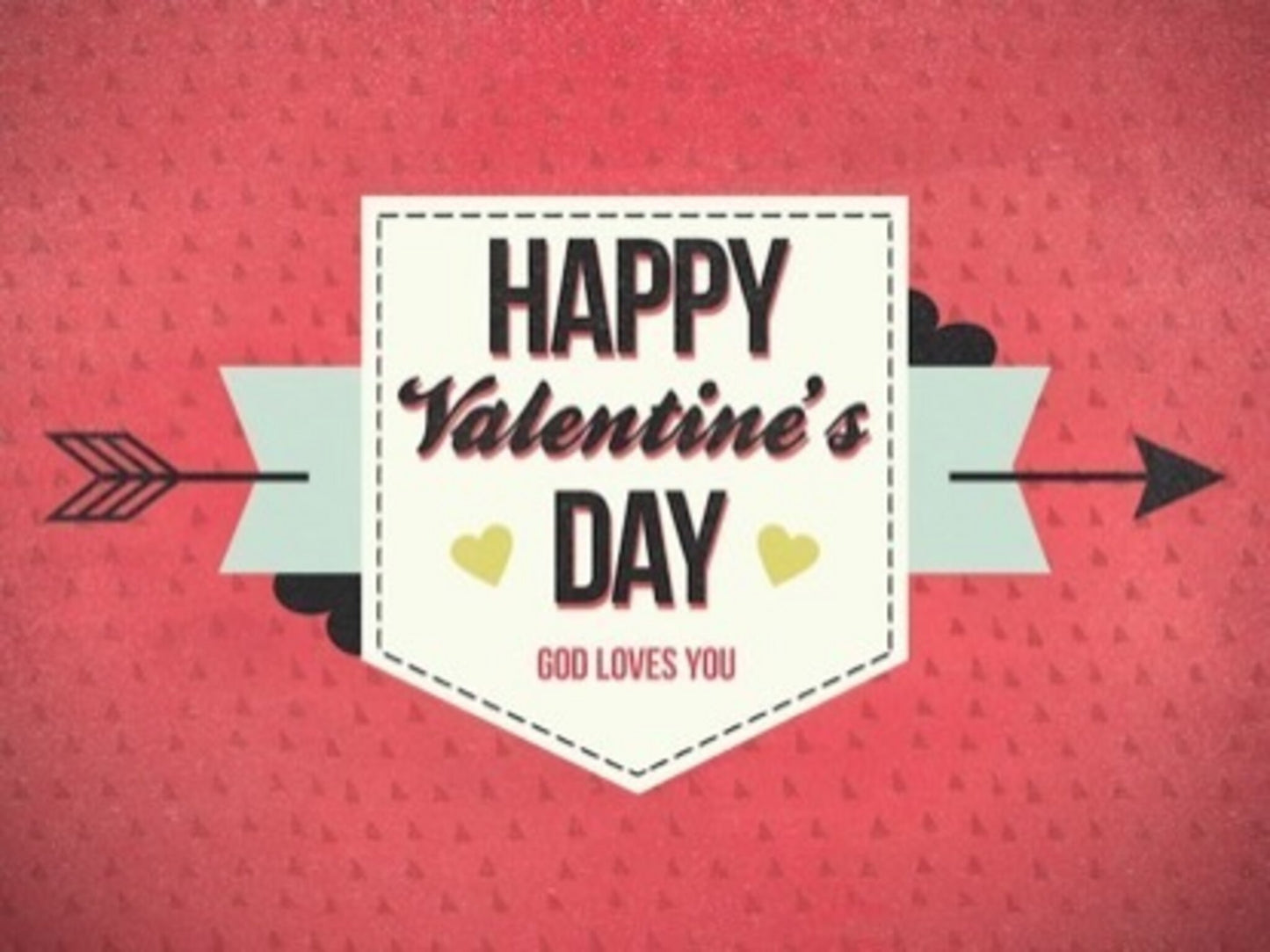 Cupids Arrow Happy Valentines Day