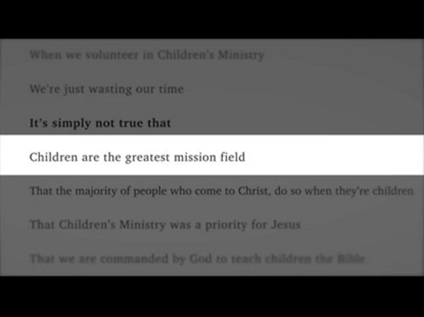 The Children's Ministry Volunteer Recruitment Video