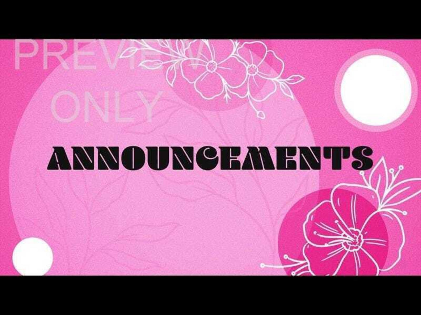 HONORING MOMS ANNOUNCEMENTS STILL