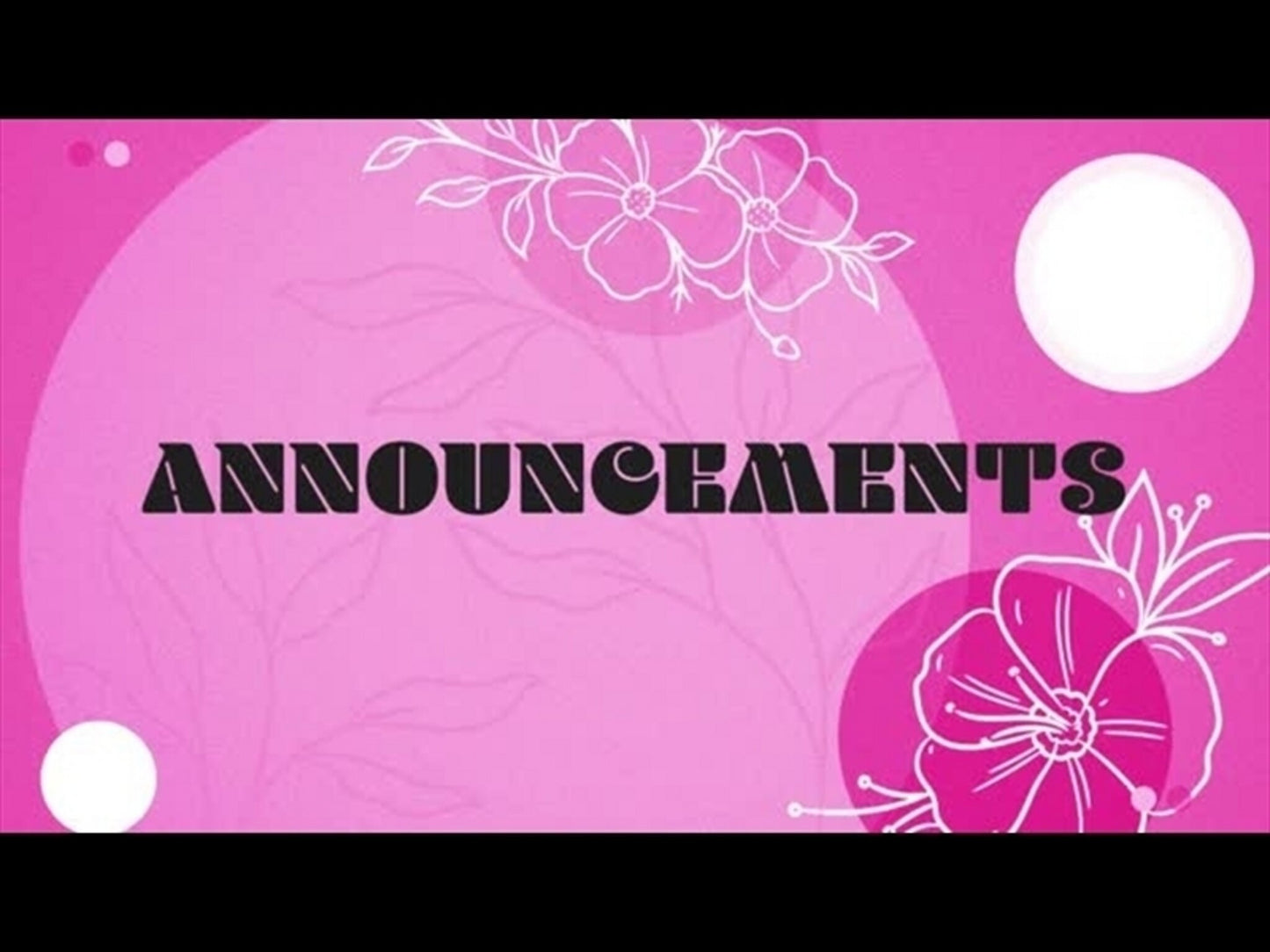 HONORING MOMS ANNOUNCEMENTS MOTION