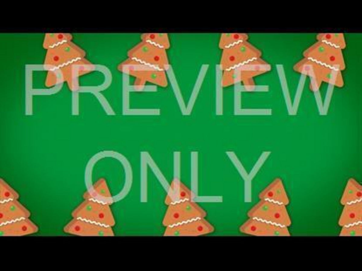 Christmas Cartoon Gingerbread Tree Green Still 02