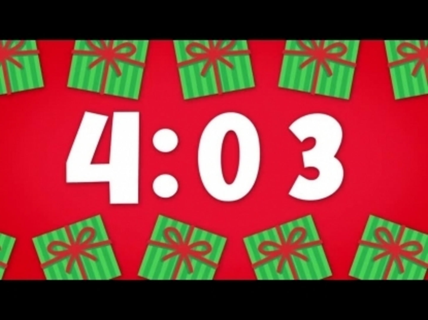 Christmas Cartoon Giftbox Red Countdown