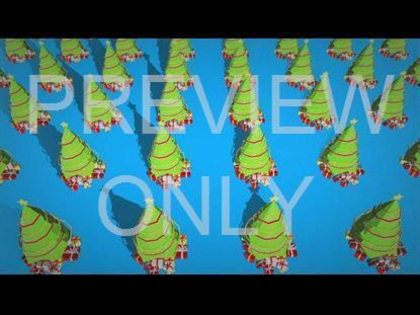 Christmas Trees Blue Still