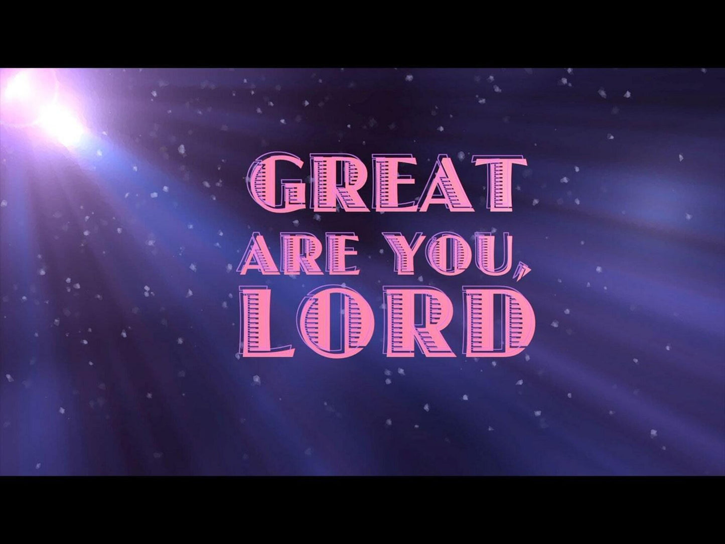 Great Are You Lord