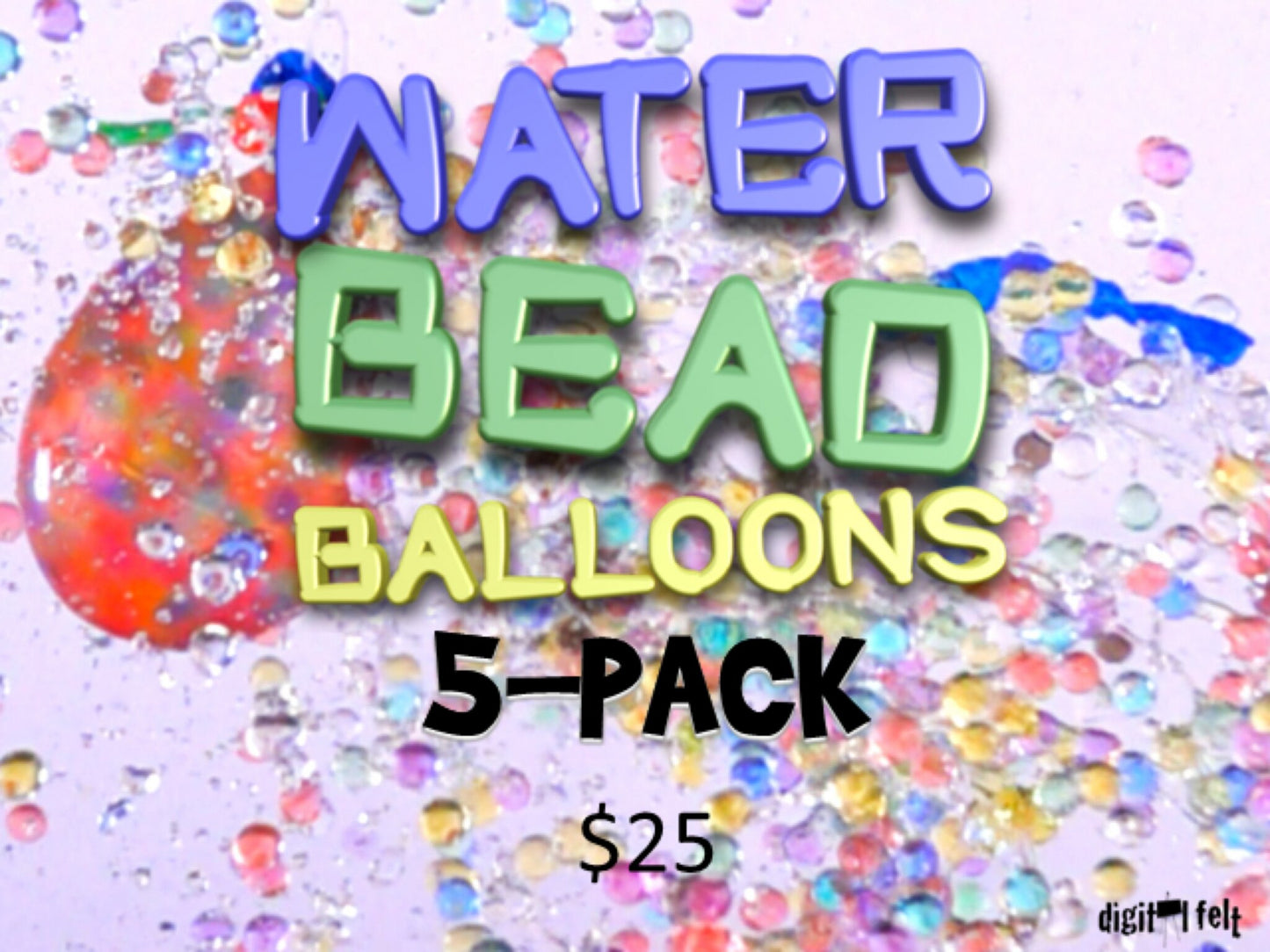 Water Bead Balloons 5 Pack