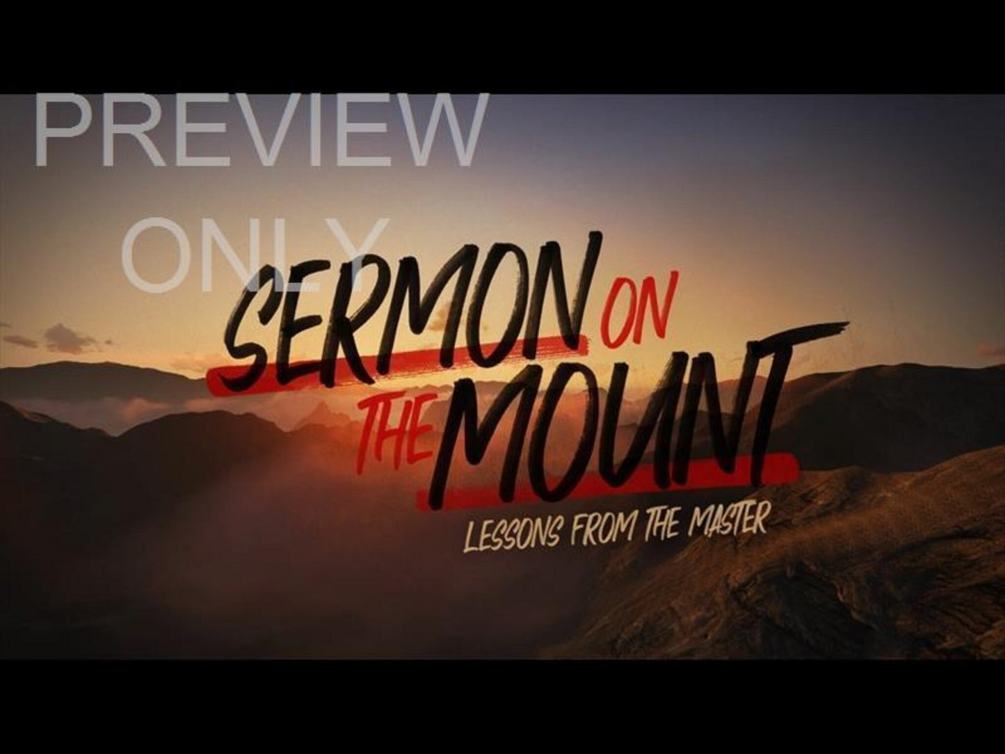 Sermon on the Mount: Title Still