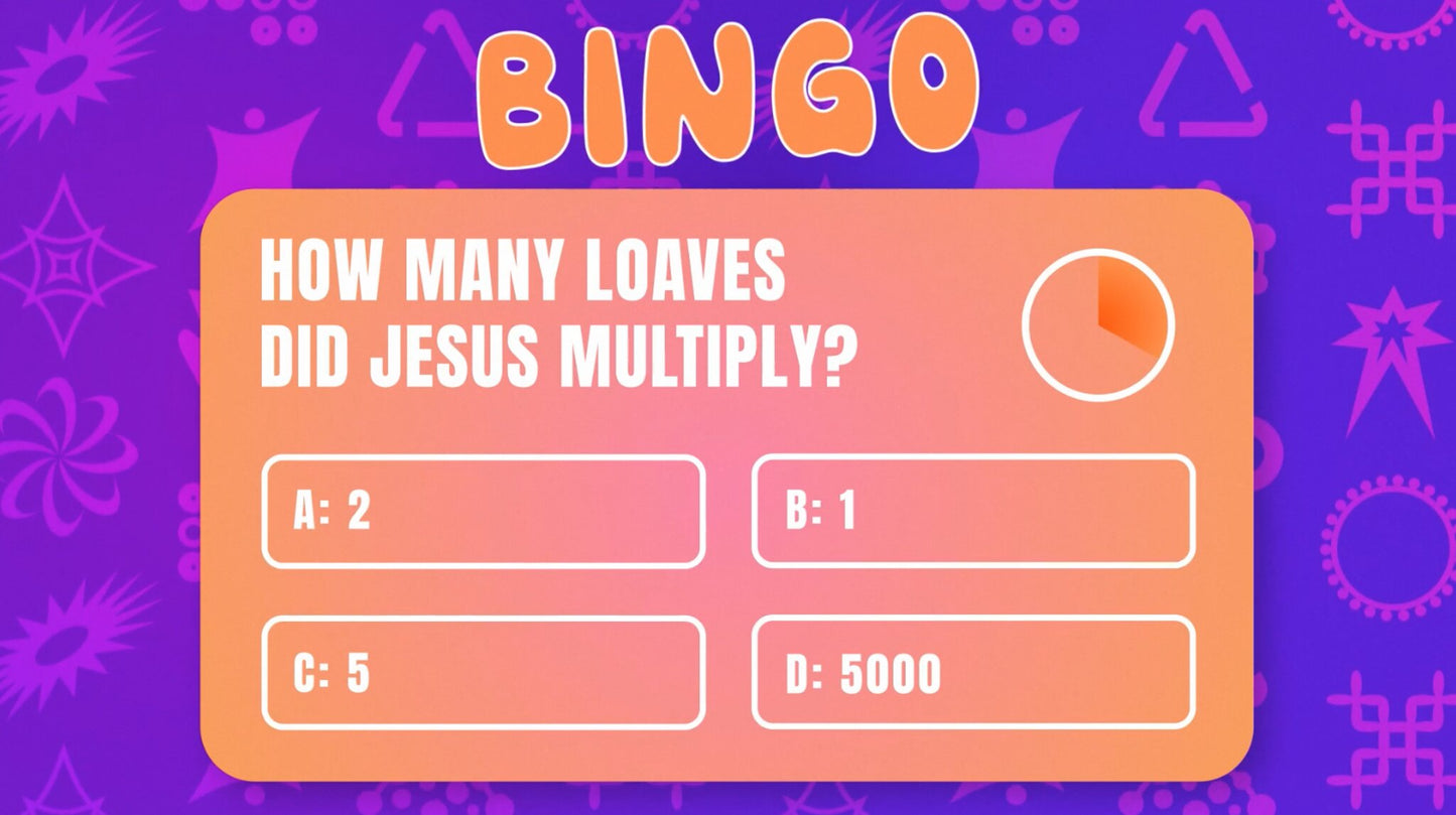 Bible Story Bingo - Gameshow Style: Episode 1