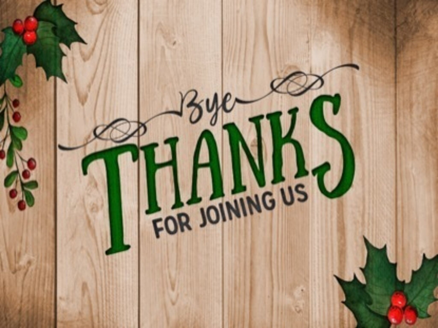 Wooden Christmas Closing Motion