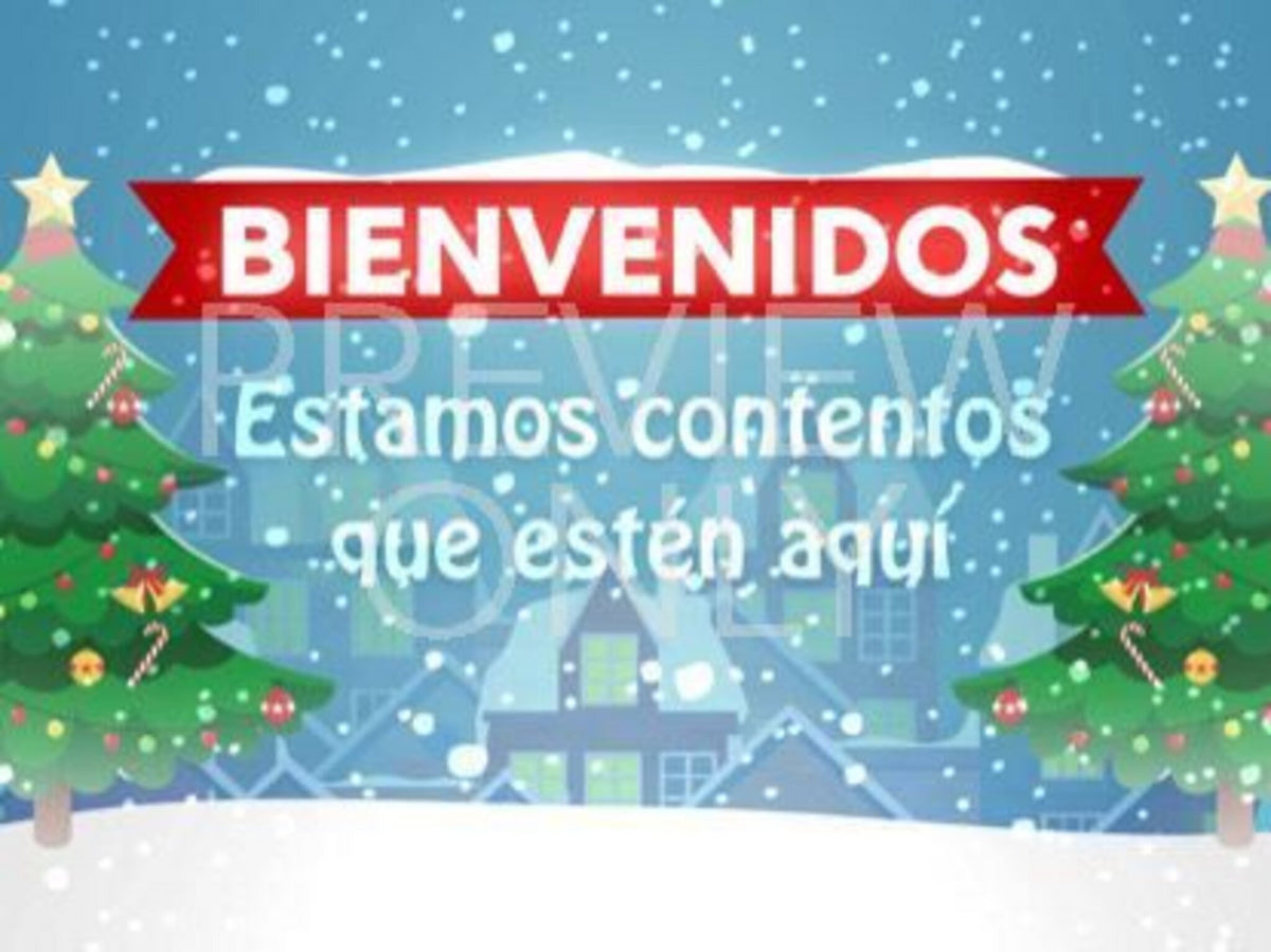 Christmas Village Welcome Still - Spanish