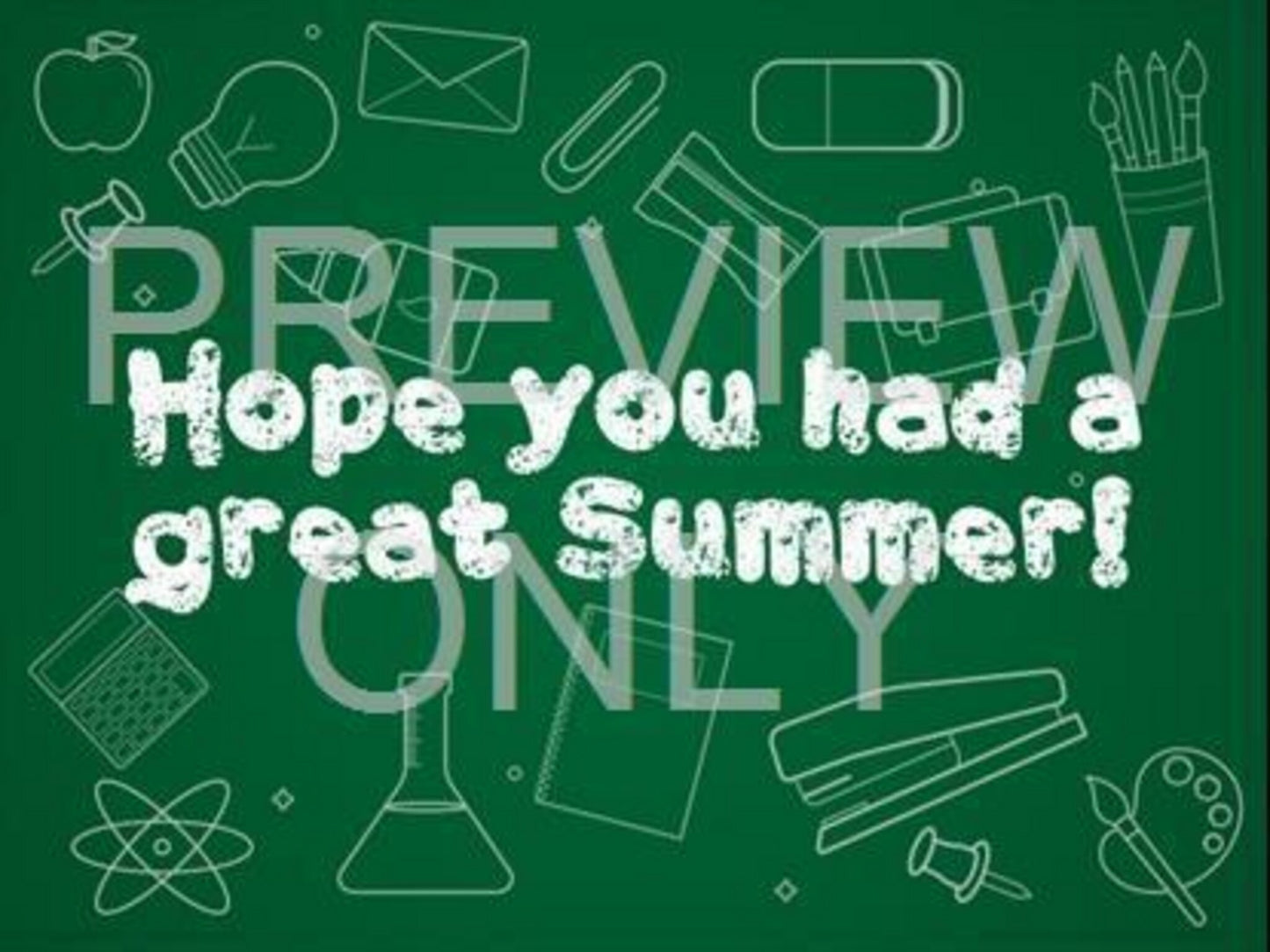 Back To School Great Summer Still