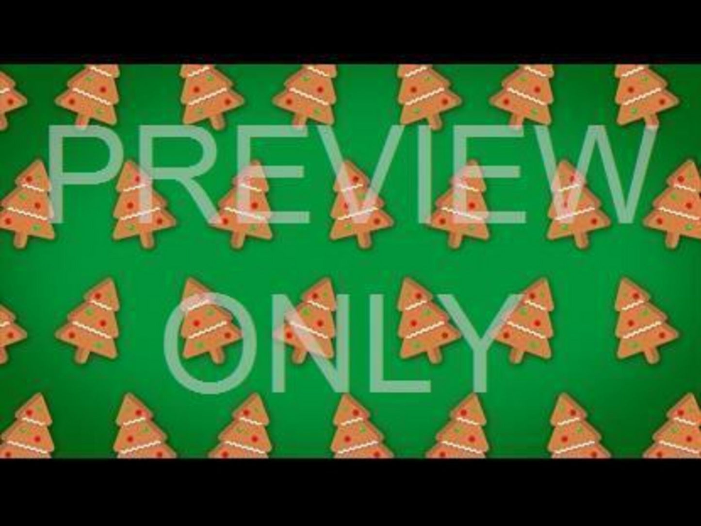 Christmas Cartoon Gingerbread Tree Green Still 01