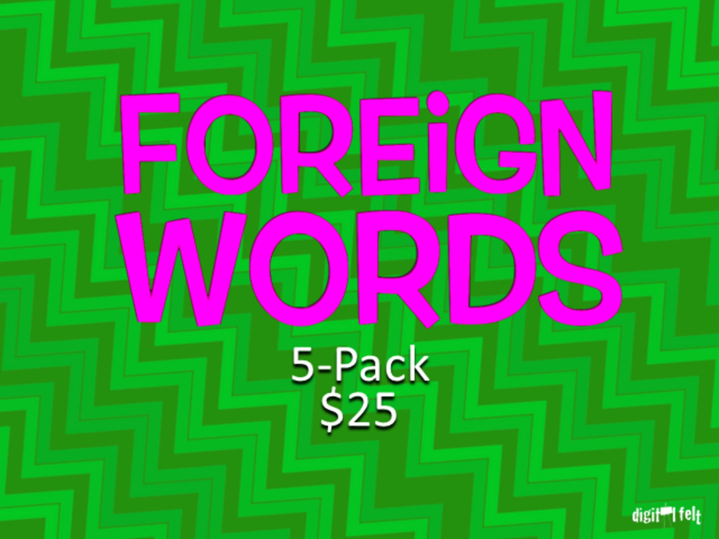 Foreign Words 5 Pack
