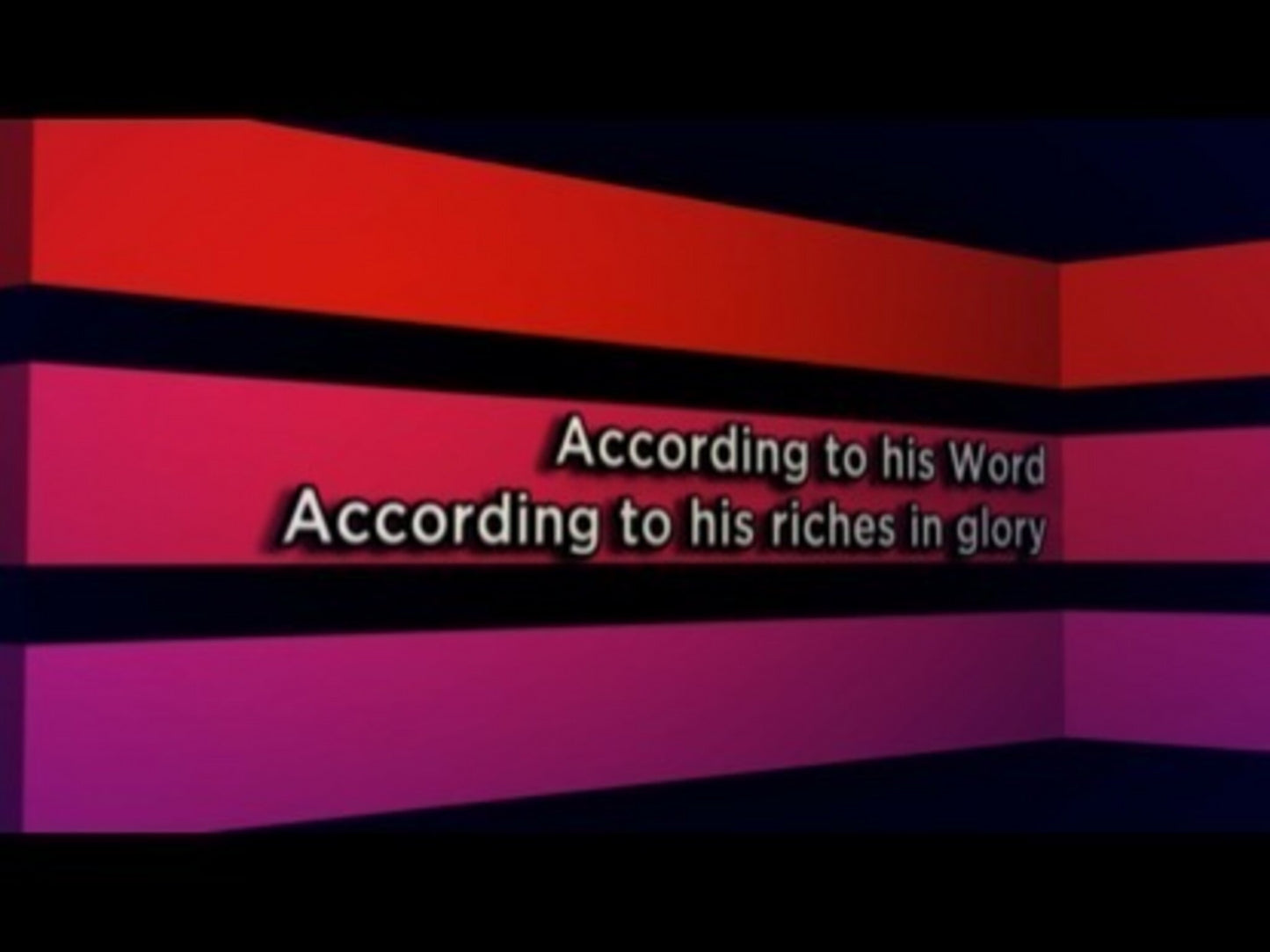 According To His Word