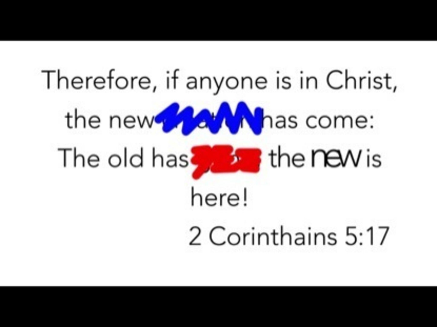 Scribble Verse- 2 Corinthians 5:17