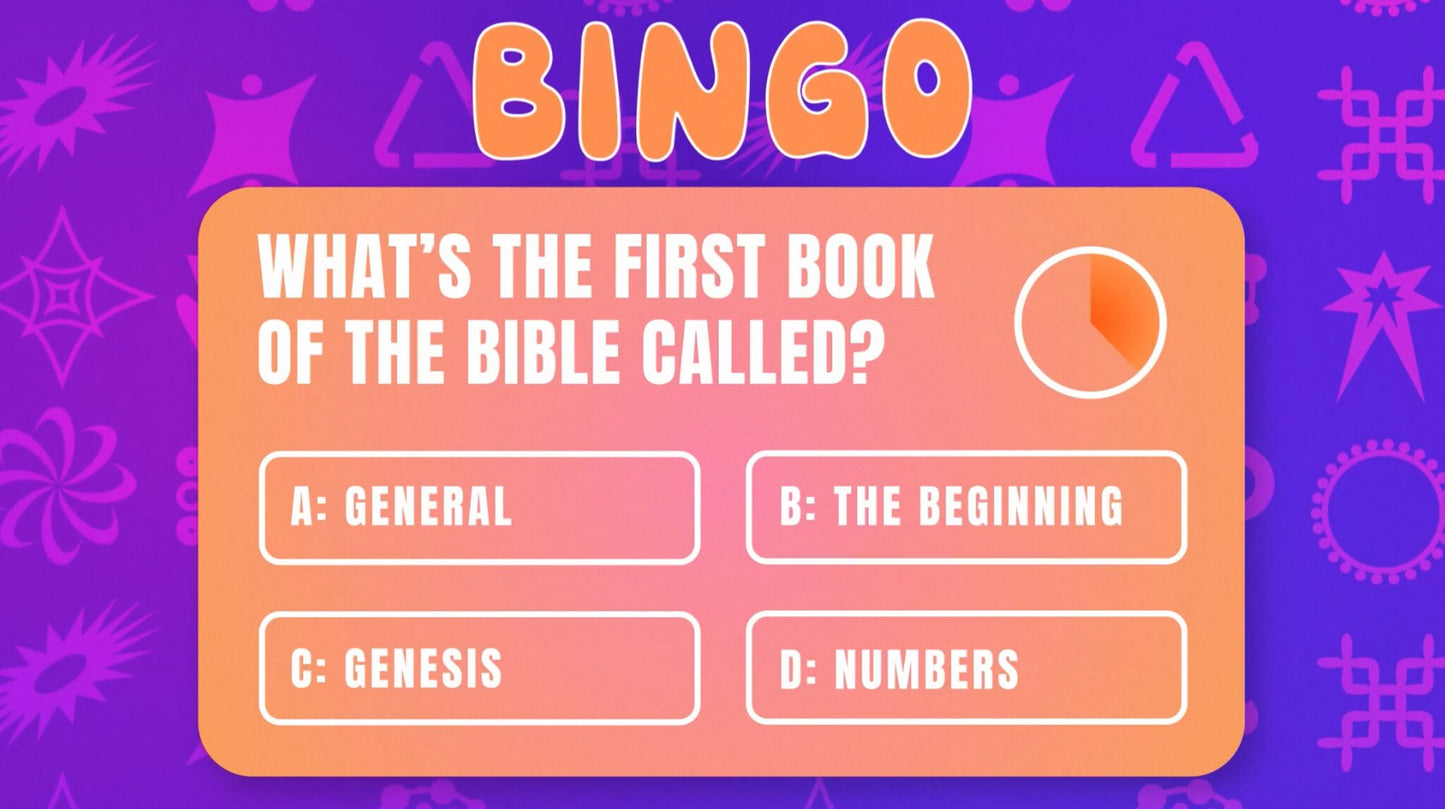 Bible Story Bingo - Gameshow Style: Episode 2