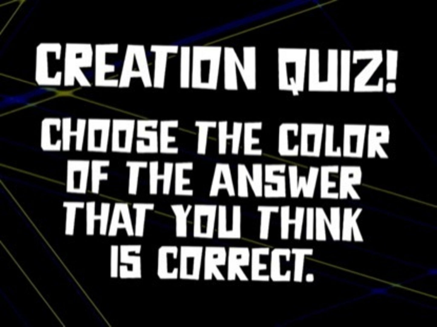 Bible Quiz: Creation