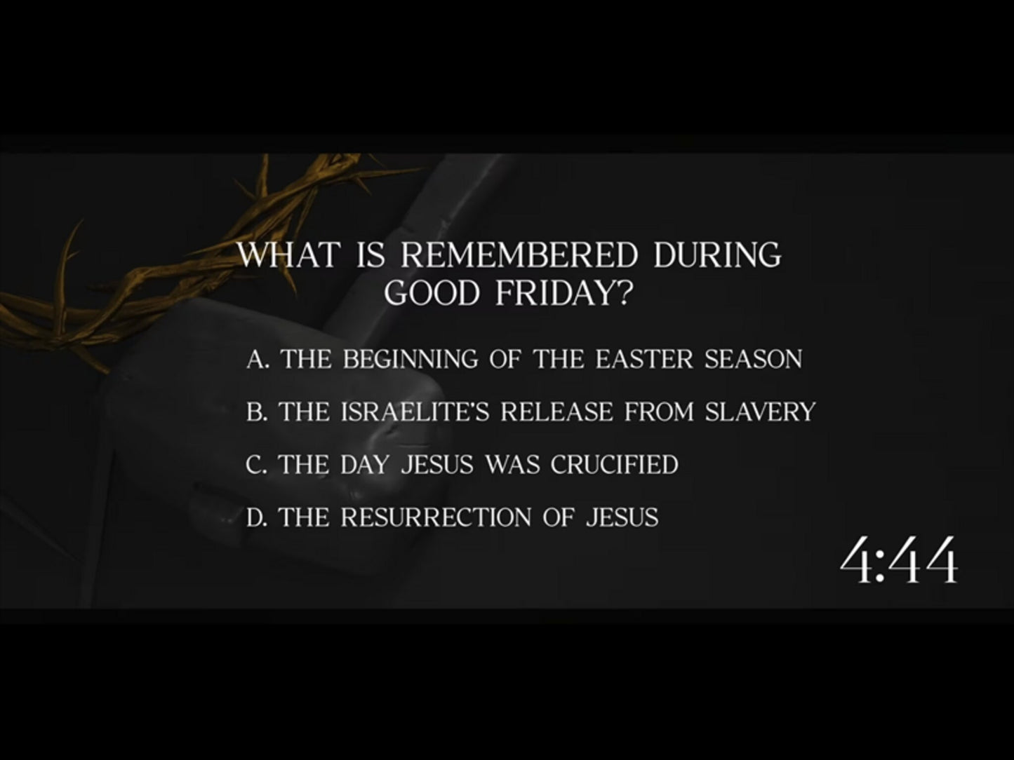 Holy Week Trivia: Good Friday Countdown