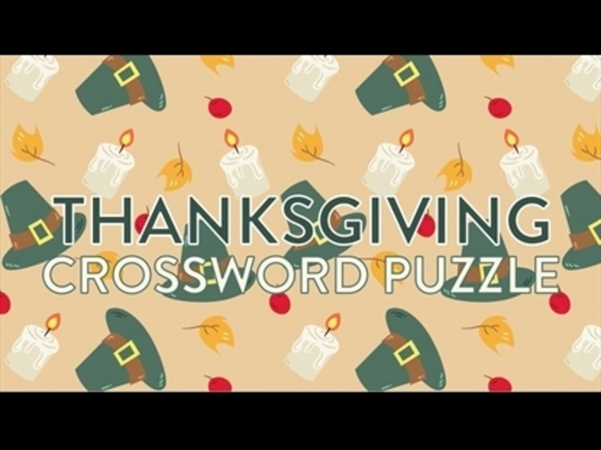 Thanksgiving Crossword Puzzle