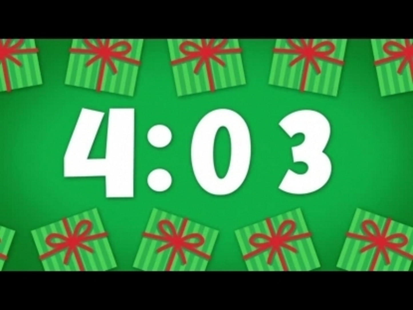 Christmas Cartoon Giftbox Green Countdown