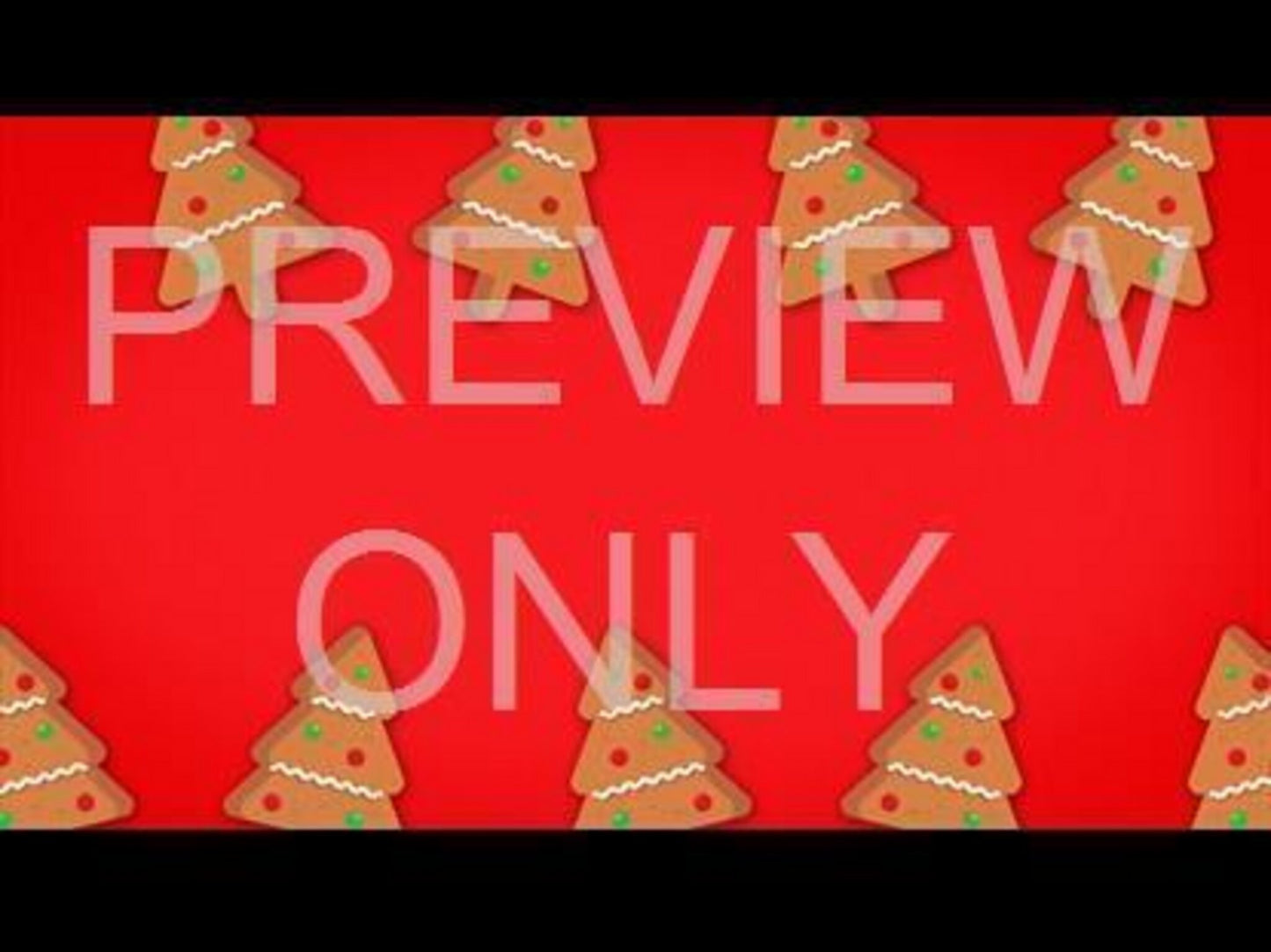 Christmas Cartoon Gingerbread Tree Red Still 02