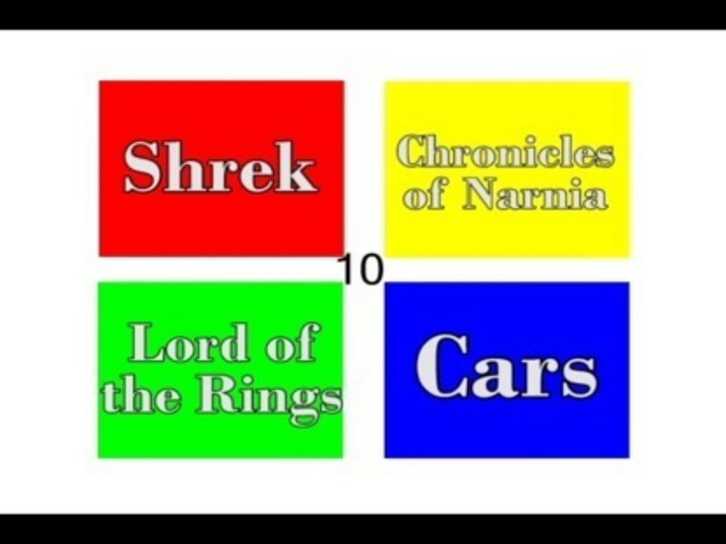 4 Corners Interactive Game: Movies