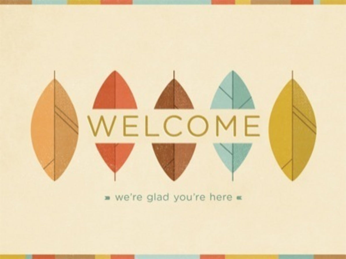 Illustrated Leaves Welcome