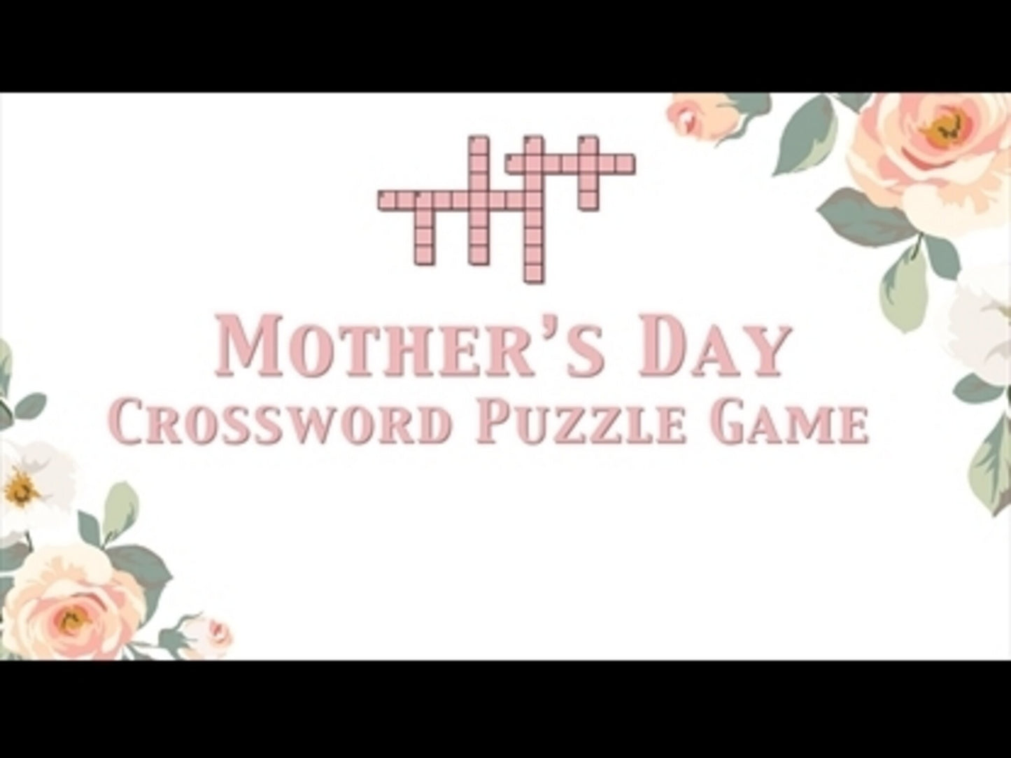 Mother's Day Crossword Puzzle