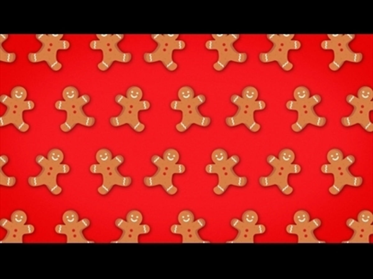 Christmas Cartoon Gingerbread Man Red Motion Loop 01