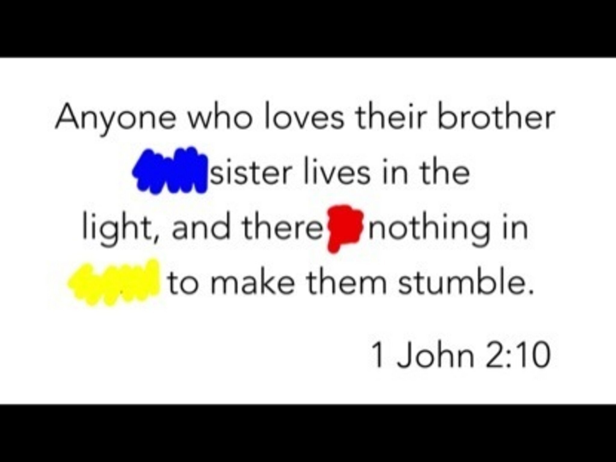 Scribble Verse- 1 John 2:10 | Little Town Media | Games | WorshipHouse Kids