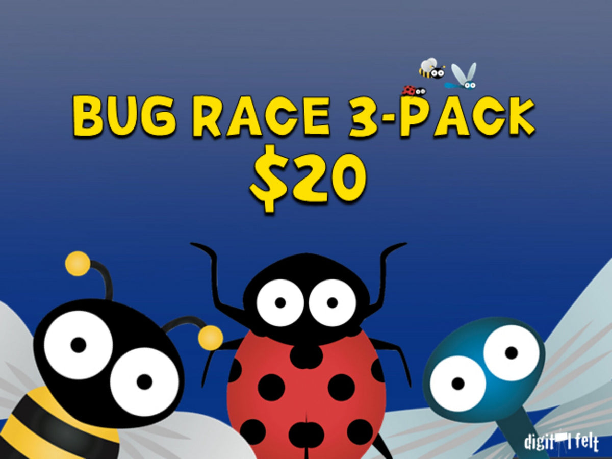 Bug Racing Vector Bug Race: 3 Pack | Digital Felt Productions | Games | WorshipHouse Kids