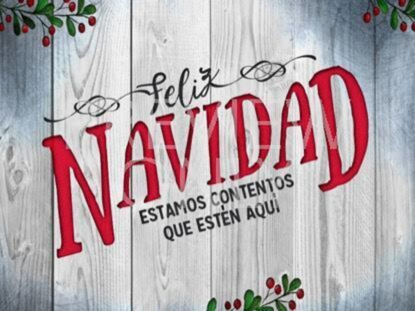 Wooden Christmas Merry Still Spanish