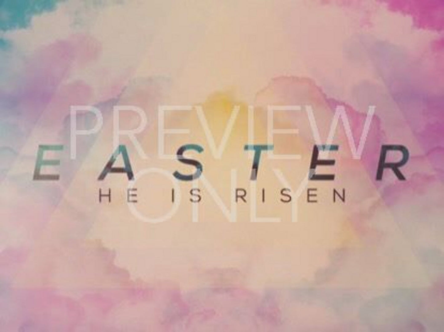 Colorful Spring Clouds Easter Title