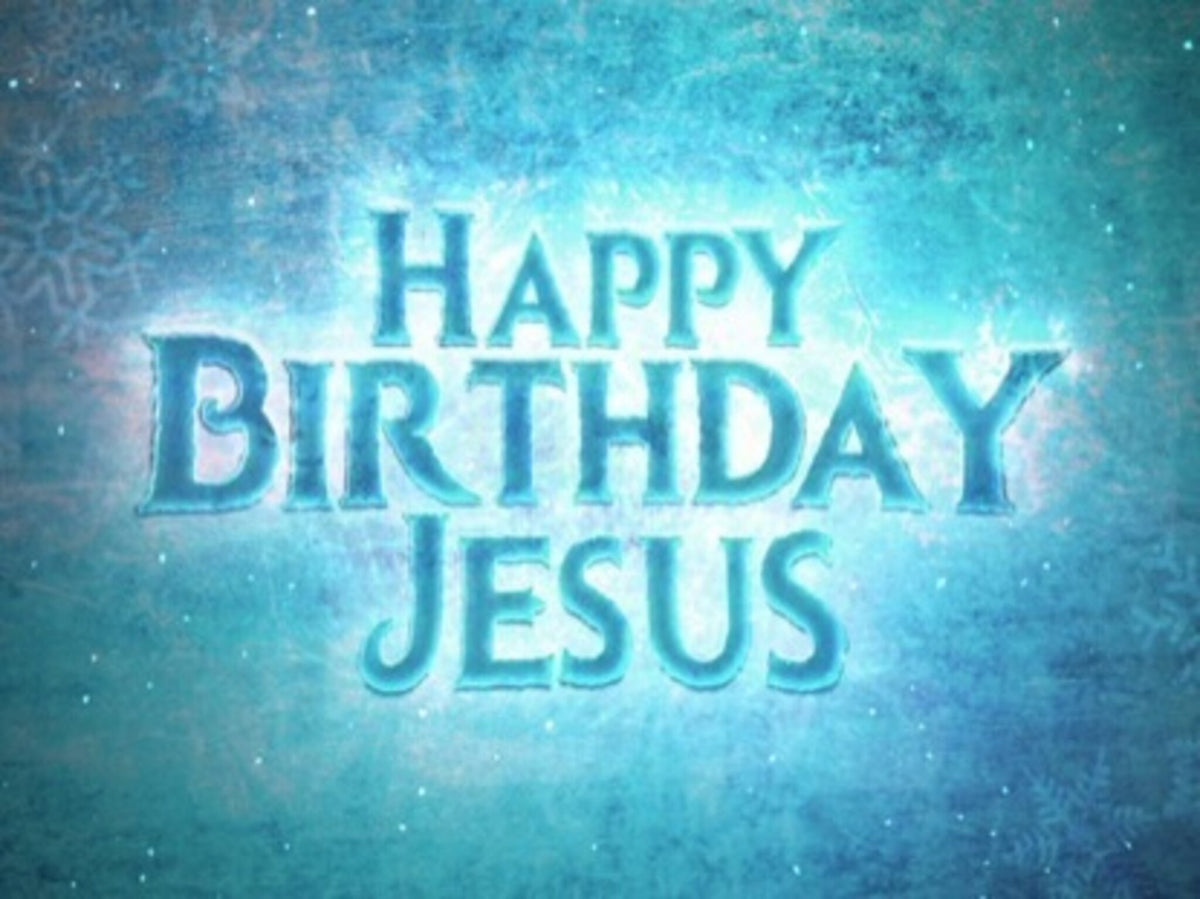 Frosted Happy Birthday Jesus