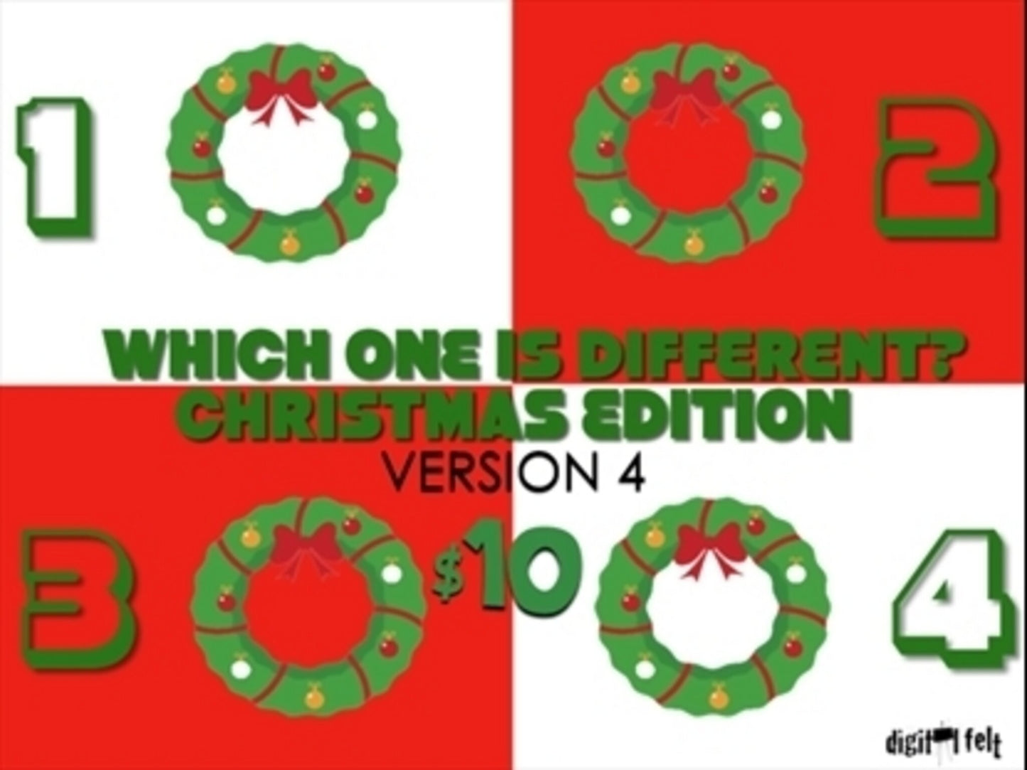Which One Is Different Christmas Version 4
