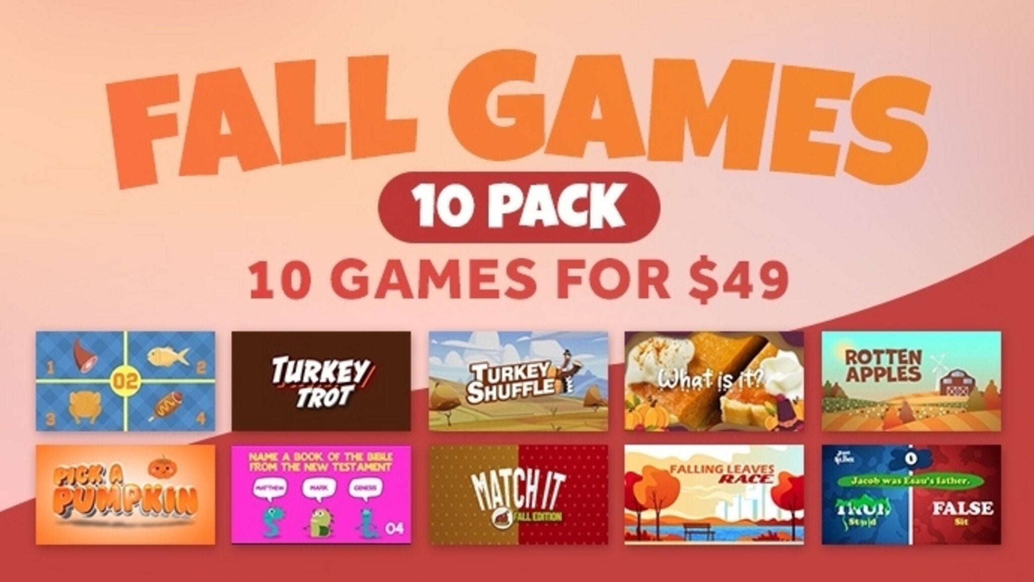 Fall Box Game Fall Games 10-Pack – WorshipHouse Kids