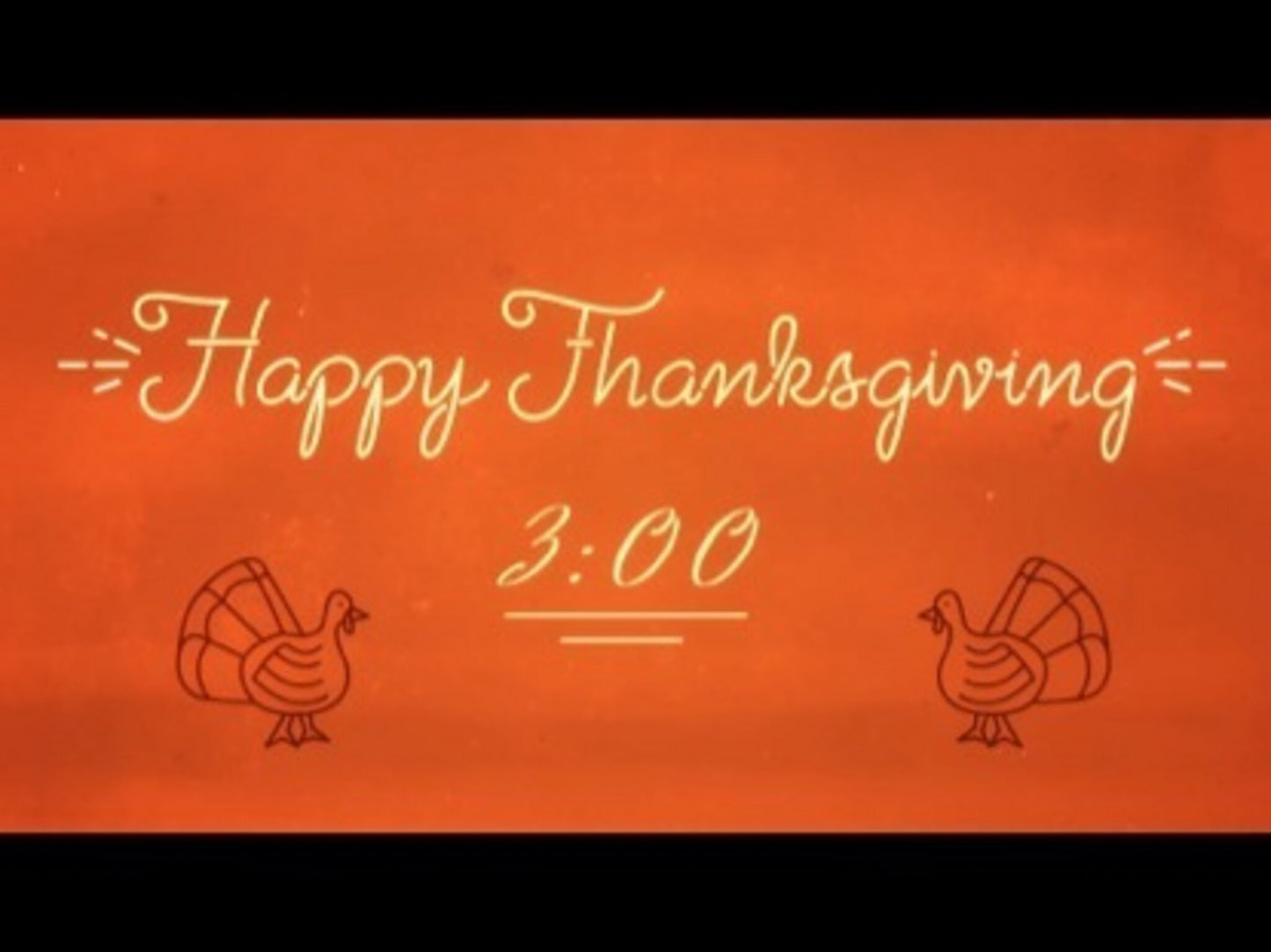 Thanksgiving Turkey Countdown