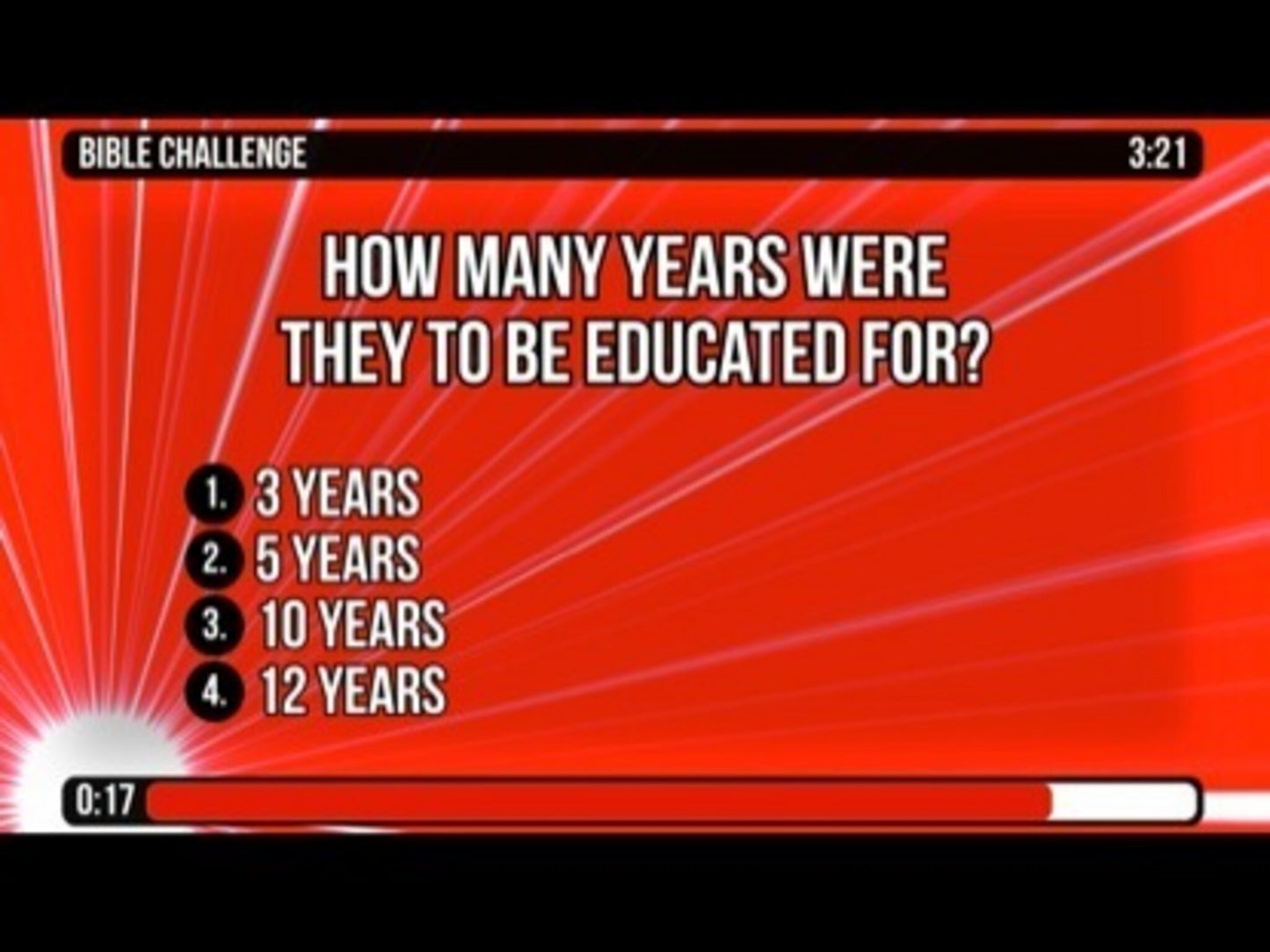 Bible Challenge Countdown - Daniel 1