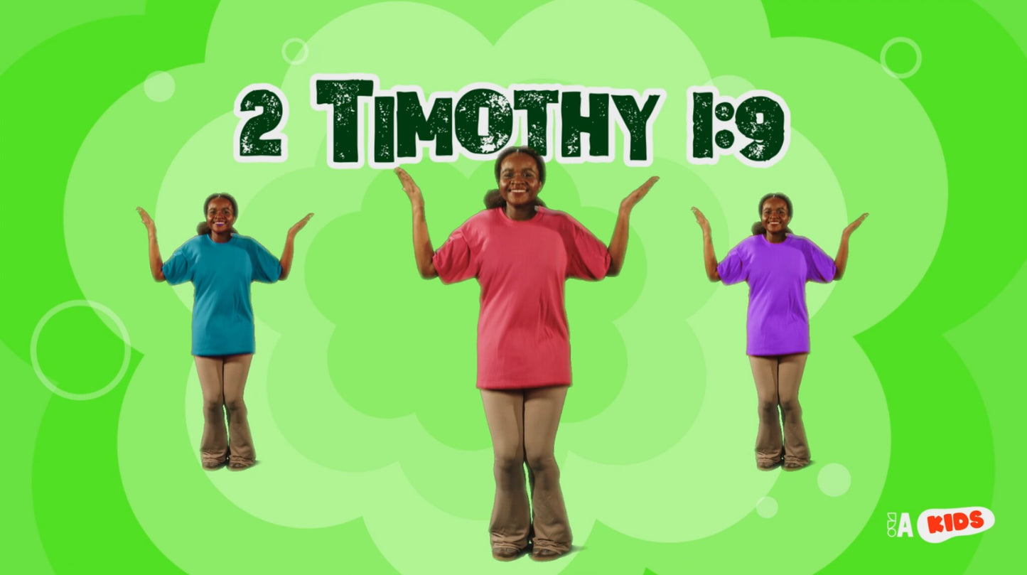 Memory Verse Song 2 Timothy 1:9