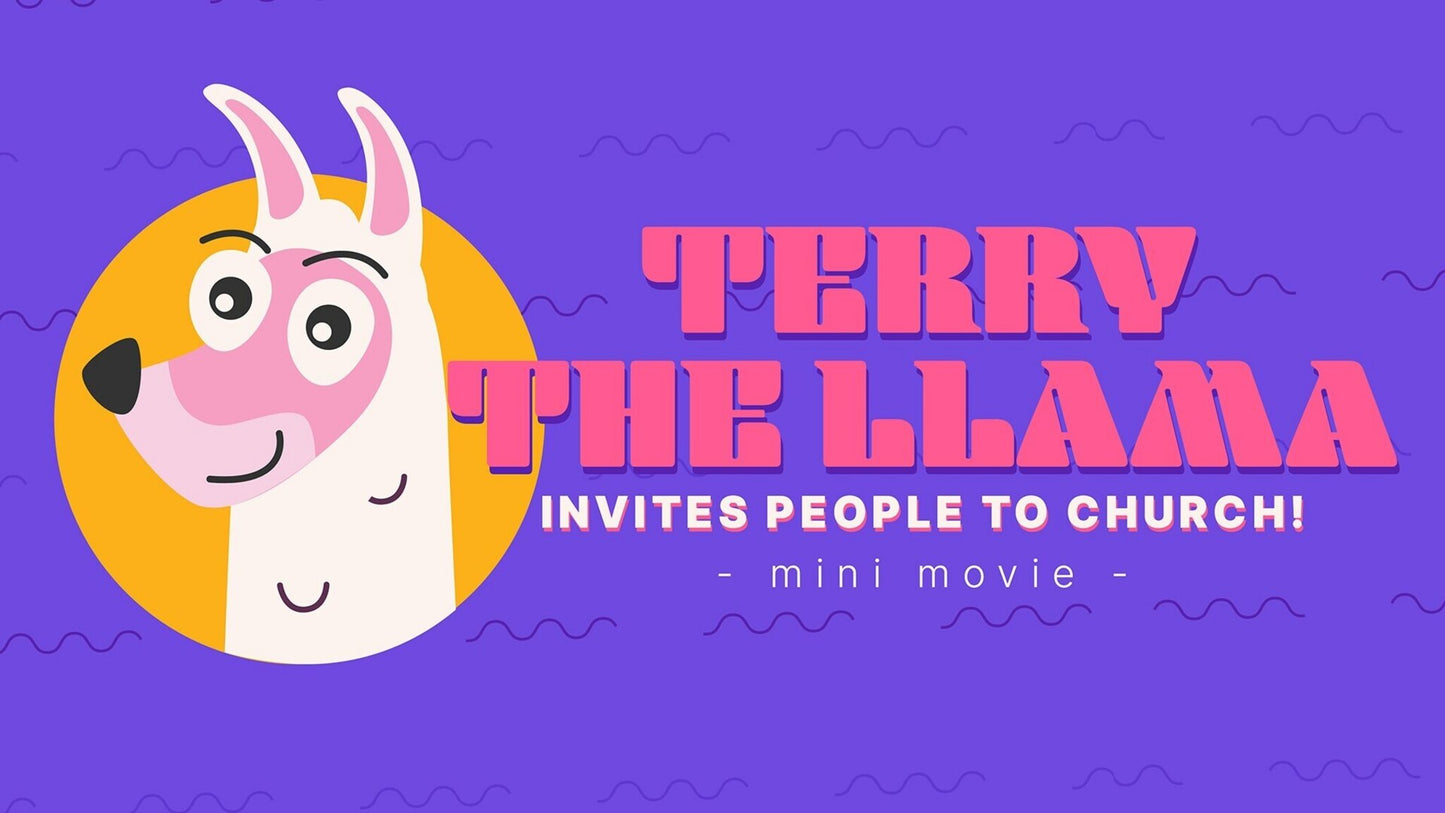 Terry The Llama Church Invite